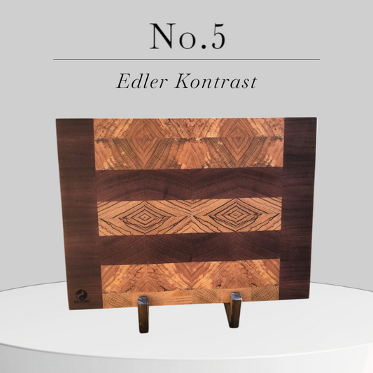 Zebrano trifft Wildkirsche und Wallnuss Schneidebrett No.5