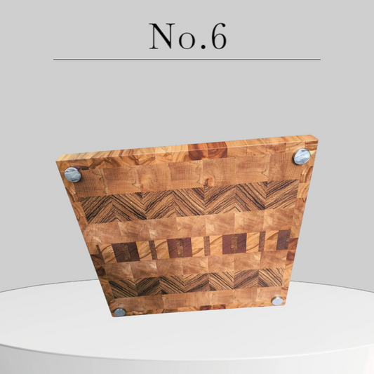 Exklusives  Stirnholz Manufaktur Schneidebrett Edelholz trifft Apfel No.6