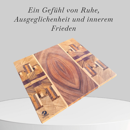 Nagomi なごみ Exklusives  Stirnholz Manufaktur Schneidebrett Edelhölzer No.9