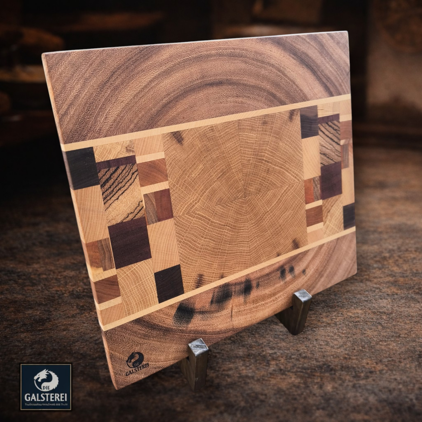 Edelholz Trifft Eiche Schneidebrett No.3