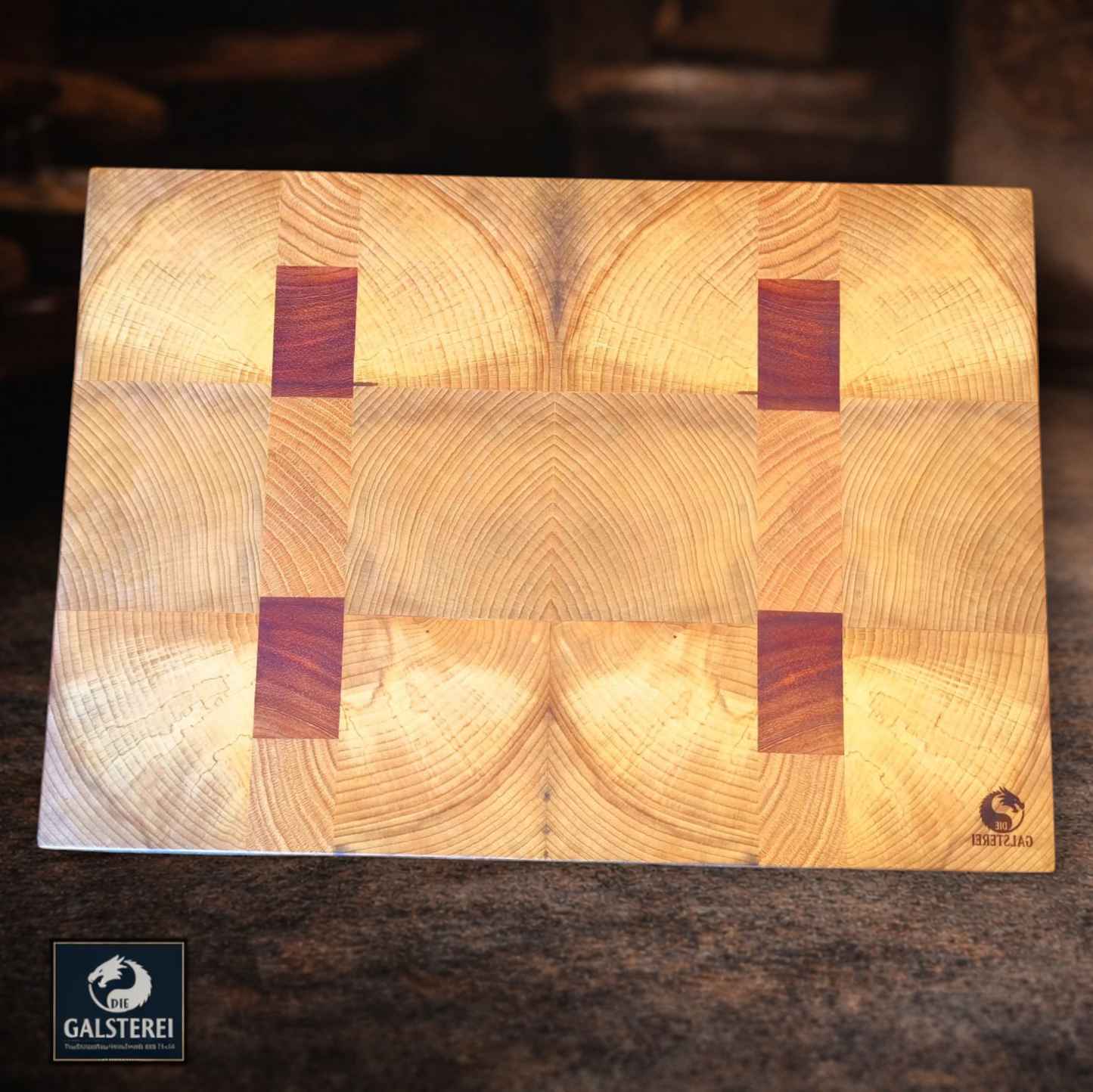 BBQ Exklusiv Stirnholz Manufaktur Schneidebrett No.16