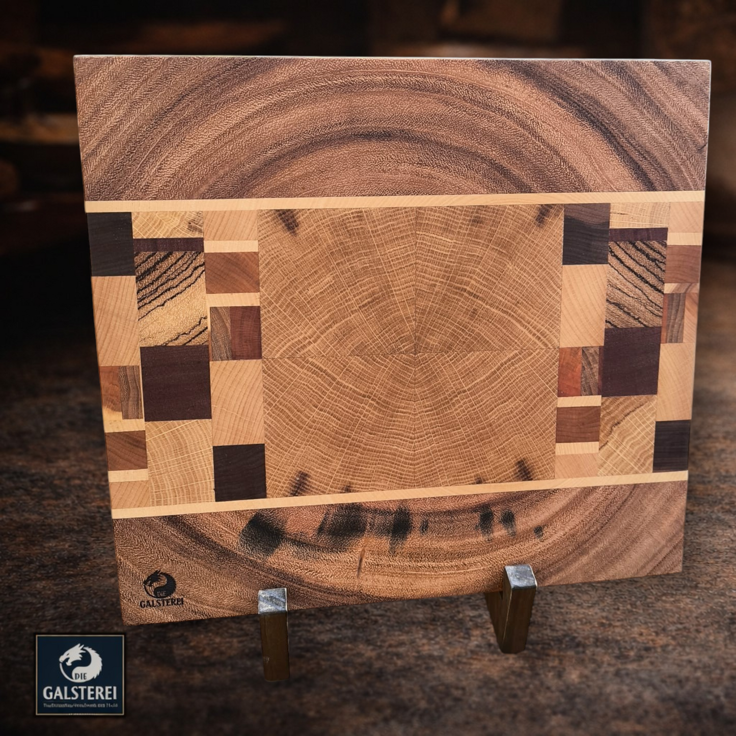 Edelholz Trifft Eiche Schneidebrett No.3