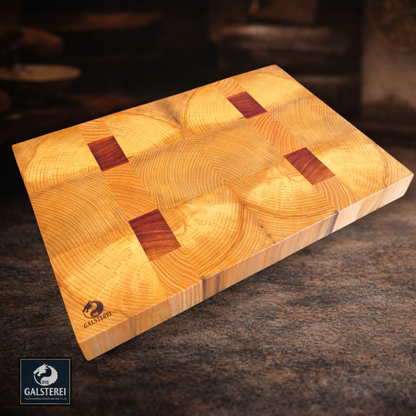 BBQ Exklusiv Stirnholz Manufaktur Schneidebrett No.16